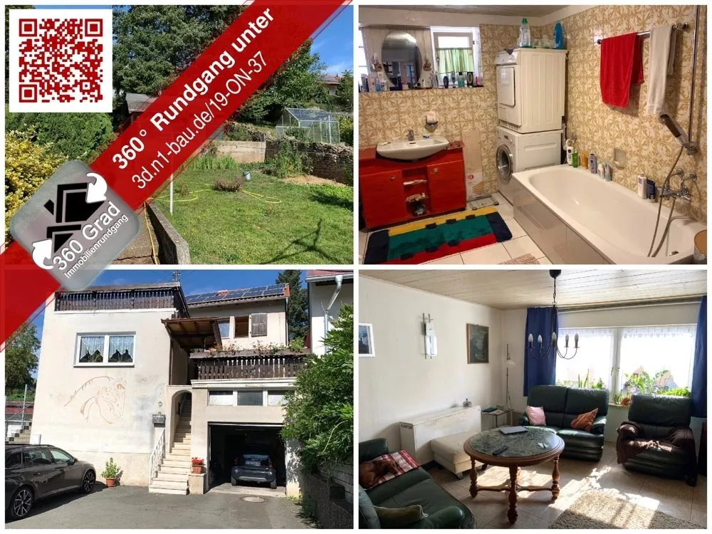 Immobilienangebot - Gerbach - Alle - Provisionsfrei - Sehr gepflegtes Ein- bis Zweifamilienhaus mit Garage, Garten und 3 Terrassen