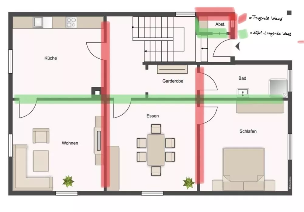 Immobilienangebot - Rockenhausen - Alle - 360°-Rundgang, unser Service Für Sie - Renovierungsbedürftiges Haus mit Garage und Garten