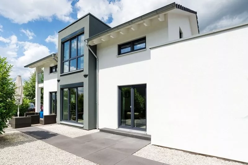Ein modernes Einfamilienhaus