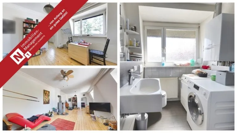 Immobilienangebot - Saarbrücken - Alle - Zum Verlieben - Altbau-Dachgeschosswohnung mit Balkon im schönen Sankt Arnual
